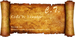 Czéh Tivadar névjegykártya