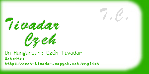 tivadar czeh business card